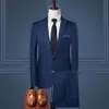 Conjunto de terno de um botão da moda masculina nova moda masculina europeu e americano terno de negócios masculino