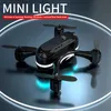 Дроны H28 Мини RC Дрон с цветной подсветкой Одна двойная камера HD Wi-Fi FPV Фотография Складной квадрокоптер Профессиональный дрон Игрушки для мальчиков YQ240129