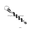 Openers Mini Wine Opener Mtifunctional Stainless Steel Withs Ring Keychain Red Wines Picnic Kitchen Tools Inventory Wholesale Drop D Dhqma
