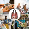 Sacos de compras Crânio Tambor Feminino Casual Bolsa de Ombro Grande Capacidade Tote Armazenamento Portátil Bolsas Dobráveis