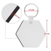 Keychains 40PCS Hexagon Sublimation Keychain Blanks Double Side Heat Transfer MDF Blank Board Key Rings Easy To Use