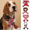 Köpek giyim Noel eşarp örtüsü elk çizgili saç top Pet Kedi Kırmızı Köpek 2024 Yıllık Malzemeler Aksesuarlar