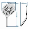 Bathroom Shower Heads Luxury 7.48 Inch Large Panel Pressurized Rain Head Rainfall Handheld Big Modern Chrome High Pressure for YQ240126