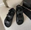 Echt lederen sandalen voor vrouwen ontwerper platte opa sandalen papa Sandles slipper sliders vrouw partij strand glijbaan dikke zool dia's zomer 032