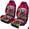 Autostoelhoezen Autostoel Ers Ers Cute Cesky Terrier Print Set 2-delige accessoires Er Drop Delivery Mobiles Motorcycles Interior Automobil Dhjes