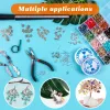 Lucite 15 Colors Crystal Jewellery Making Kit, Crystals for Jewellery Making with Beads for Ring, Earring and Jewelry Making