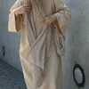 Roupas étnicas Moletom Abaya Vestido Longo Mulheres Muçulmanas Desgaste Diário Simples Islâmico Ramadan Dubai Turquia Casual Hijab Robe Outfits