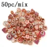 Alloy 45 Styles Wholesale Mixed Random 50150Pc Rainbow Charm Beads Fit Silver Plated Charm Bracelet Jewelry Accessories Special Offer