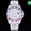 Orologio da polso da uomo AMG Montre De Luxe 40mm 3135 Movimento meccanico automatico Acciaio 904L Cassa Relojes Babysbreath Orologio da polso con diamanti 01