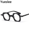 Support personnalisé Logo et nom acétate qualité lunettes cadre hommes femmes optique mode ordinateur lunettes rétro lunettes de soleil rondes Fram212g