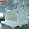 Atividades ao ar livre 4.5x4.5m (15x15 pés) com ventilador inflável salto de casamento casa branca festa de aniversário jumper castelo inflável