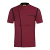 Others Apparel 2019 New Chef Clothes Kitchen Chef Uniform Short Sleeve Cafe Hotel Restaurant Work Wear Chef Clothing Cooking Jacket Uniforms