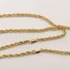 Hurtownia Hip Hop Sole Design Włochy rzemiosło 18k solidne złote łańcuchy 3,5 mm 20 cali 22 cala 24 cala czystego złotego łańcucha linowego męskiego naszyjnika