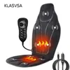 KLASVSA Aquecimento Pescoço Massagem Cadeira Para Banco Traseiro Carro Home Office Massageador Almofada Vibratória Relaxamento Pescoço Costas 240119