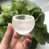 Dekorativa figurer Naturliga selenite TEA Cup Crystal Hand snidad läkningsskål Vit gips som snider för heminredning Fengshui gåva