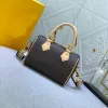 7A Designer Speedy Travel Bags Fashion Bags Women Gold Lock Presbyopia Dekoration Löstagbar justerbar tygrem Crossbody Tote Bag