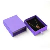 Necklaces Purple Drawer Jewelry Box Necklace Earrings Gift Packaging Carton Jewelry Box Jewelry Organizer Display Wedding Jewelry Box