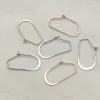 Halsband Ny ankomst 30x17mm 100 st mässing Ear Hook Connectors för handgjorda halsbandörhängen DIY -delar, smyckesresultatkomponenter