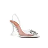 Den nya solrosens transparenta linje med Rhinestone High Heels Sandals 2022 New Women's Summer 240129