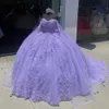 Сиреневые платья Quinceanera 2024, милые платья принцессы для девочек 15 лет на день рождения с аппликацией Vestidos De Quinceanera