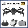 Drones KDBFA 2023 New E88 Pro New WIFI FPV Drone Wide Angle HD 4K 1080P Camera Height Hold RC Foldable Quadcopter Dron Helicopter Toys YQ240129