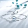 Anneaux Tbcyd Blue Topaz Fashion Bijoux Sigle pour femmes S925 STERLING Silver Diamond Ring Bring Bracelet Collier Party Fine Bijoux