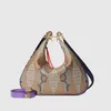 Attache Shoulder Armpit Bag Canvas Handbag Purse Fashion Letter Gold Hardware Letter Clasp Red Green Ribbon Large Capacity Pocket 210R