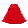 Jupes Ballet Danse Puffy Tutu Tulle Jupe Femmes Jupon Longueur Au Genou Avec Ceinture Bowknot Carnaval Taille Haute A-ligne Swing