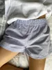 Shorts femininos y2k listrado boyshort roupa interior 00s vintage cintura alta retro lounge pijama inferior chique mulheres moda coreana cuecas