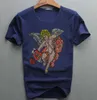 S-6XL anime t-shirt män bomull grafiska strass hög kvalitet sommar mode heta borr t-shirts streetwear herrkläder