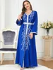 Vêtements ethniques Ramadan Maroc Robe Femmes Musulmanes Abaya 2024 Eid Broderie Abayas Dubaï Islam Robes De Fête Kaftan Robe Robes Largos