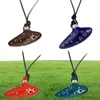 New Legend of Zelda Ocarina Necklace Blue Green red Enamel Musical Instruments Ocarina Shape Pendant Chains Fashion Jewelry KKA8134476019