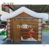 Free ship outdoor activities 4x3x3mH (13.2x10x10ft) With blower Outdoor christmas Decoration Blow Up inflatable santa Claus grotto tent House for sale
