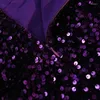 Skirts Luxury Fashion Autumn Spring Purple Velvet Sequin Skirt 2024 Women High Waist Glitter Bodycon Split Party Midi