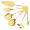 Dinnerware Sets Stainless Steel Cutlery Fork Spoon Kit Tableware Flatware Set Kitchen Supply Serving Spoons Portable