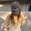 Ballkappen Koreanisches Design Liebe bestickte Frauen Baseballmütze Retro Raue Kante Gebogene Krempe Lässige verstellbare gewaschene Baumwolle Männer Spornt Cap