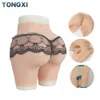 La figa travestita per gli uomini Sissy Lift pantaloni sexy sul cavallo in silicone o una vagina finta sono cosplay opzionali