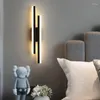 Lâmpada de parede moderna linha interior tira acrílico led luz nórdico minimalista elegante para quarto sala estar tv fundo escada corredor