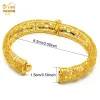 Bangle Aniid Dubai Gold Plated Armband för kvinnliga smyckesdesigners Indian Bangles African Arabiska grossistbröllop Bridal
