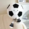 Cool Smile Basketball Football Anime Doll Plush Toy Cute Ball Soft Plushie Pillow Car Home Kawaii Room Indoor Decor Kids Gift 240119