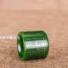 Ringar naturlig grön jade ring hjärta meridian jadeite buddhism amulet mode charm smycken hand snidade hantverk gåvor till kvinnor män