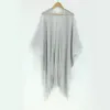 Women's Swimwear Beach Cape Cloak Women Fine Mesh Weaving Poncho Seaside Holiday Spring And Summer Lady Gold Slit Bikini Coat Shawl B2