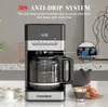 Empstorm 12カッププログラム可能なドリップコーヒーメーカー-1000Wグラスカラフ付きの高速醸造コーヒーマシン、4時間の暖かく保持する自動シャットオフ、湿った防止システム、強い醸造