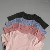 Camisas ativas de secagem rápida superior manga curta verão solto yoga camiseta treinamento correndo terno profissional fitness