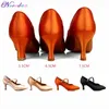 277 Ballroom Dames Elegant Party Modern Latin Dance Satin Prom Social Waltz Tango Dancing Heels gesloten teen salsa schoenen 240125 637