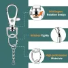 Rings 100 pc's lanyard Snap Hooks en sleutelringen met ketting- en springringen voor sleutelhanger lanyard diy sieraden ambachten accessoires