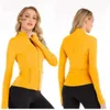 LU-088 Giacca da yoga da donna LL Define Cappotto sportivo da allenamento Giacca da fitness Sport Abbigliamento sportivo ad asciugatura rapida Top Felpa con cerniera solida Abbigliamento sportivo Vendita calda