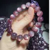 Bracelets Meihan Top Natural Top Rare Rare Purple Lepidolite Bracelet Smooth Round Gem Stone Perles pour les bijoux Making Design Christmas Gift