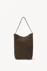 Kvällspåsar mocka hink på väska för kvinnor kohud nisch design stor kapacitet handväska enkel axel