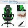 Andra möbler PowerStone Gaming Chair Video Game Chair med fotstöd och ländryggstöd Racing Style Pu Leather Computer Chair Ergonomic Q240130